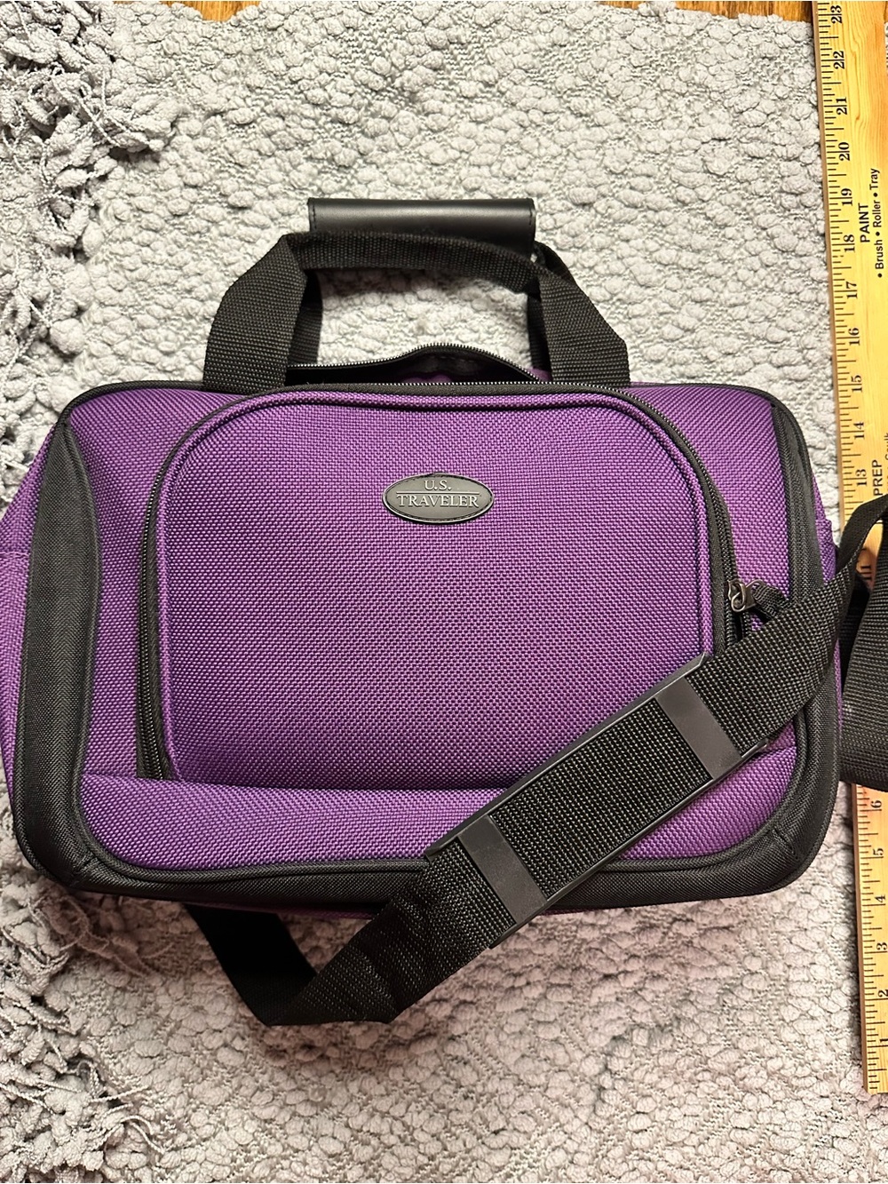 Purple Carryon Vacation Travel Bag with Shoulder Strap